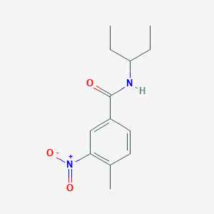 molecular formula C13H18N2O3 B5793280 4-methyl-3-nitro-N-(pentan-3-yl)benzamide 