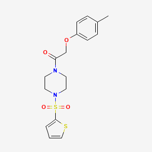 molecular formula C17H20N2O4S2 B5793290 1-[(4-methylphenoxy)acetyl]-4-(2-thienylsulfonyl)piperazine 