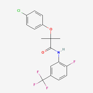 2-(4-chlorophenoxy)-N-[2-fluoro-5-(trifluoromethyl)phenyl]-2-methylpropanamide