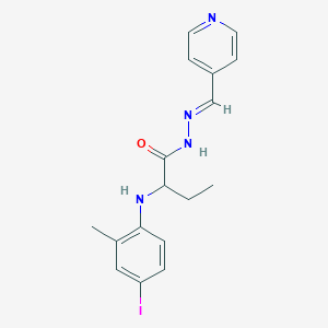 2-[(4-iodo-2-methylphenyl)amino]-N'-(4-pyridinylmethylene)butanohydrazide