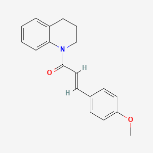 molecular formula C19H19NO2 B5793310 1-[3-(4-methoxyphenyl)acryloyl]-1,2,3,4-tetrahydroquinoline 