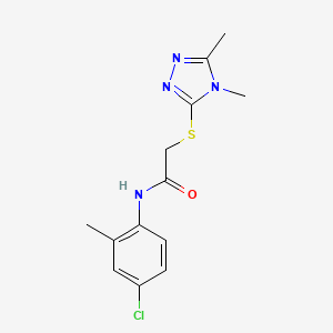 molecular formula C13H15ClN4OS B5793314 N-(4-chloro-2-methylphenyl)-2-[(4,5-dimethyl-4H-1,2,4-triazol-3-yl)thio]acetamide 