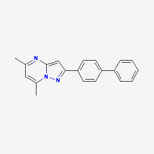 molecular formula C20H17N3 B5793337 2-(4-biphenylyl)-5,7-dimethylpyrazolo[1,5-a]pyrimidine 