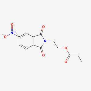 molecular formula C13H12N2O6 B5793340 2-(5-nitro-1,3-dioxo-1,3-dihydro-2H-isoindol-2-yl)ethyl propionate 