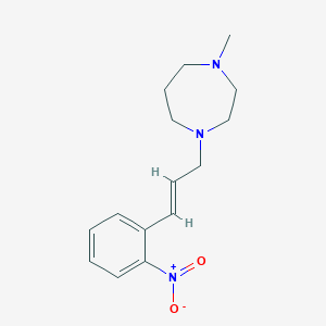 molecular formula C15H21N3O2 B5793358 1-methyl-4-[3-(2-nitrophenyl)-2-propen-1-yl]-1,4-diazepane 