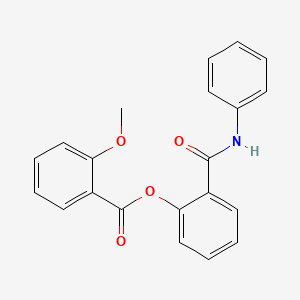 molecular formula C21H17NO4 B5793362 2-(anilinocarbonyl)phenyl 2-methoxybenzoate 