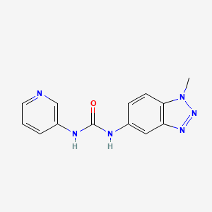molecular formula C13H12N6O B5793368 N-(1-methyl-1H-1,2,3-benzotriazol-5-yl)-N'-3-pyridinylurea 