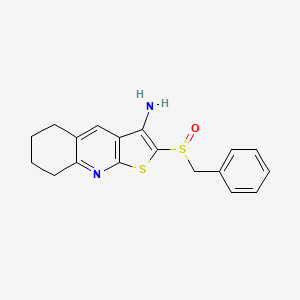 molecular formula C18H18N2OS2 B5793381 2-(benzylsulfinyl)-5,6,7,8-tetrahydrothieno[2,3-b]quinolin-3-amine 