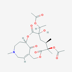 molecular formula C23H33NO10 B579340 Floricaline CAS No. 16958-32-0