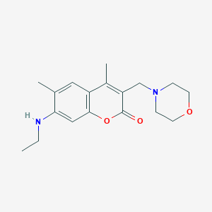 molecular formula C18H24N2O3 B5793400 7-(ethylamino)-4,6-dimethyl-3-(4-morpholinylmethyl)-2H-chromen-2-one 