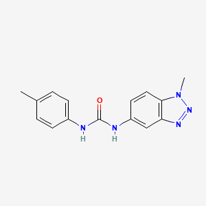 molecular formula C15H15N5O B5793406 N-(1-methyl-1H-1,2,3-benzotriazol-5-yl)-N'-(4-methylphenyl)urea 