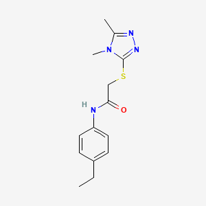 2-[(4,5-dimethyl-4H-1,2,4-triazol-3-yl)thio]-N-(4-ethylphenyl)acetamide