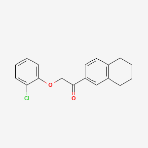 molecular formula C18H17ClO2 B5793423 2-(2-chlorophenoxy)-1-(5,6,7,8-tetrahydro-2-naphthalenyl)ethanone 