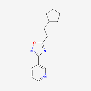3-[5-(2-cyclopentylethyl)-1,2,4-oxadiazol-3-yl]pyridine