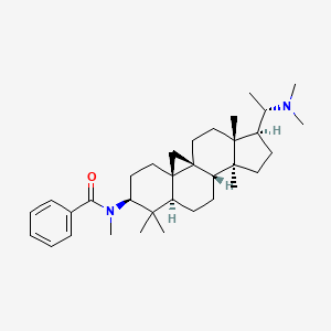 N-[(1S,3R,6S,8R,11S,12S,15S,16R)-15-[(1S)-1-(dimethylamino)ethyl]-7,7,12,16-tetramethyl-6-pentacyclo[9.7.0.01,3.03,8.012,16]octadecanyl]-N-methylbenzamide