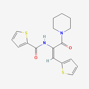 molecular formula C17H18N2O2S2 B5793449 N-[1-(1-piperidinylcarbonyl)-2-(2-thienyl)vinyl]-2-thiophenecarboxamide 