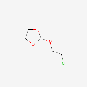 molecular formula C5H9ClO3 B579345 2-(2-Chloro-ethoxy)-[1,3]dioxolane CAS No. 16162-30-4