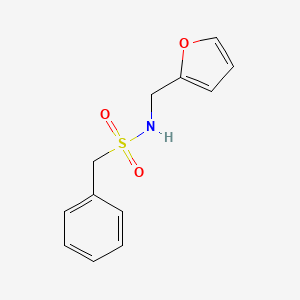 molecular formula C12H13NO3S B5793456 N-(2-furylmethyl)-1-phenylmethanesulfonamide 