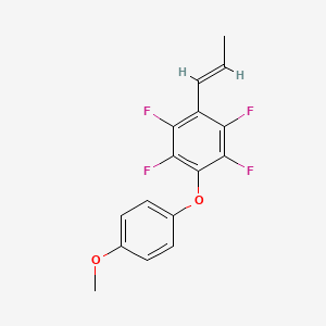 molecular formula C16H12F4O2 B5793499 1,2,4,5-tetrafluoro-3-(4-methoxyphenoxy)-6-(1-propen-1-yl)benzene 