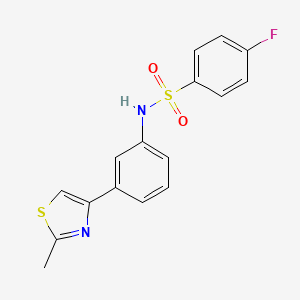 4-fluoro-N-[3-(2-methyl-1,3-thiazol-4-yl)phenyl]benzenesulfonamide