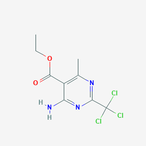 molecular formula C9H10Cl3N3O2 B5793531 ethyl 4-amino-6-methyl-2-(trichloromethyl)-5-pyrimidinecarboxylate 