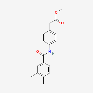 molecular formula C18H19NO3 B5793539 methyl {4-[(3,4-dimethylbenzoyl)amino]phenyl}acetate 