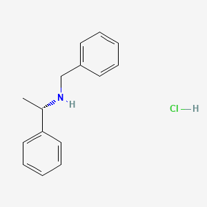 molecular formula C15H18ClN B579354 (1S)-N-Benzyl-1-phenylethanamine;hydrochloride CAS No. 19302-37-5