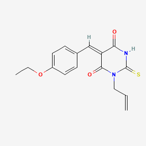 molecular formula C16H16N2O3S B5793551 1-allyl-5-(4-ethoxybenzylidene)-2-thioxodihydro-4,6(1H,5H)-pyrimidinedione 