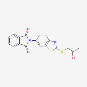 molecular formula C18H12N2O3S2 B5793574 2-{2-[(2-oxopropyl)thio]-1,3-benzothiazol-6-yl}-1H-isoindole-1,3(2H)-dione 