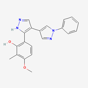 molecular formula C20H18N4O2 B5793588 3-methoxy-2-methyl-6-(1'-phenyl-1H,1'H-4,4'-bipyrazol-3-yl)phenol 