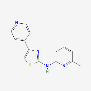 molecular formula C14H12N4S B5793591 6-methyl-N-[4-(4-pyridinyl)-1,3-thiazol-2-yl]-2-pyridinamine 