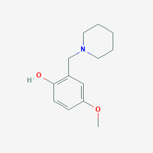 molecular formula C13H19NO2 B5793596 4-甲氧基-2-(1-哌啶基甲基)苯酚 