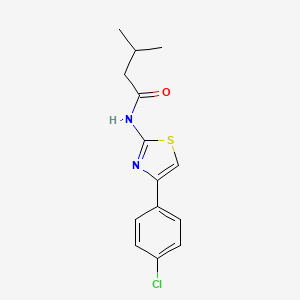 molecular formula C14H15ClN2OS B5793621 N-[4-(4-chlorophenyl)-1,3-thiazol-2-yl]-3-methylbutanamide 