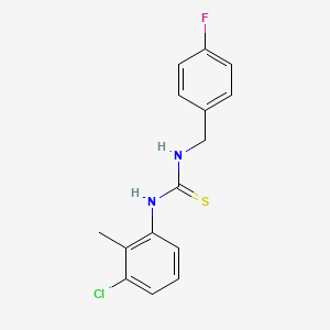 molecular formula C15H14ClFN2S B5793627 N-(3-chloro-2-methylphenyl)-N'-(4-fluorobenzyl)thiourea 