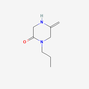 molecular formula C8H14N2O B579363 5-Methylidene-1-propylpiperazin-2-one CAS No. 16350-43-9