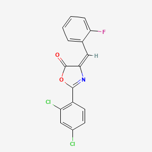 molecular formula C16H8Cl2FNO2 B5793641 2-(2,4-dichlorophenyl)-4-(2-fluorobenzylidene)-1,3-oxazol-5(4H)-one 