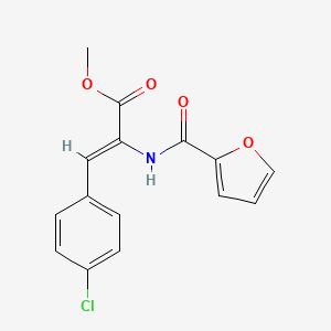 molecular formula C15H12ClNO4 B5793644 methyl 3-(4-chlorophenyl)-2-(2-furoylamino)acrylate 