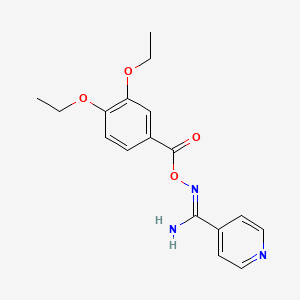 N'-[(3,4-diethoxybenzoyl)oxy]-4-pyridinecarboximidamide