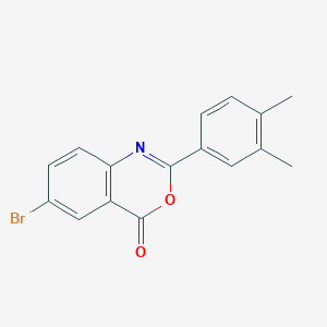 molecular formula C16H12BrNO2 B5793661 6-bromo-2-(3,4-dimethylphenyl)-4H-3,1-benzoxazin-4-one 