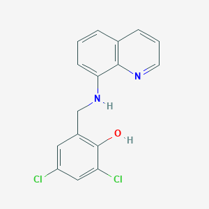 2,4-dichloro-6-[(8-quinolinylamino)methyl]phenol