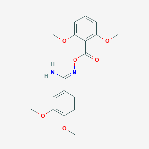 N'-[(2,6-dimethoxybenzoyl)oxy]-3,4-dimethoxybenzenecarboximidamide