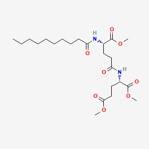 molecular formula C23H40N2O8 B579368 dimethyl (2S)-2-[[(4S)-4-(decanoylamino)-5-methoxy-5-oxopentanoyl]amino]pentanedioate CAS No. 15939-48-7