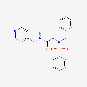 molecular formula C23H25N3O3S B5793702 N~2~-(4-methylbenzyl)-N~2~-[(4-methylphenyl)sulfonyl]-N~1~-(4-pyridinylmethyl)glycinamide 