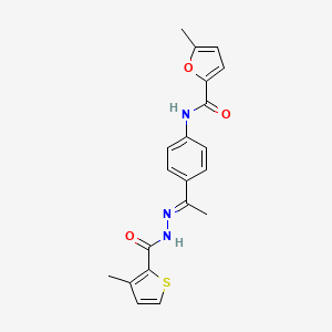 molecular formula C20H19N3O3S B5793732 5-methyl-N-(4-{N-[(3-methyl-2-thienyl)carbonyl]ethanehydrazonoyl}phenyl)-2-furamide 
