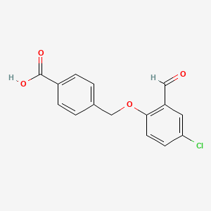 4-[(4-chloro-2-formylphenoxy)methyl]benzoic acid