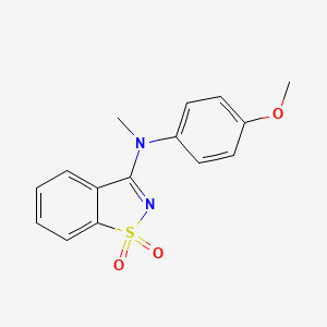 molecular formula C15H14N2O3S B5793753 N-(4-methoxyphenyl)-N-methyl-1,2-benzisothiazol-3-amine 1,1-dioxide 