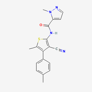 N-[3-cyano-5-methyl-4-(4-methylphenyl)-2-thienyl]-1-methyl-1H-pyrazole-5-carboxamide