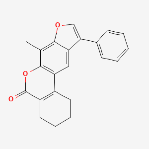 molecular formula C22H18O3 B5793777 7-methyl-10-phenyl-1,2,3,4-tetrahydro-5H-benzo[c]furo[3,2-g]chromen-5-one 