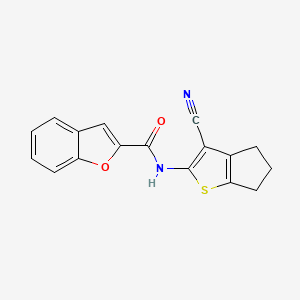 molecular formula C17H12N2O2S B5793791 N-(3-cyano-5,6-dihydro-4H-cyclopenta[b]thien-2-yl)-1-benzofuran-2-carboxamide 