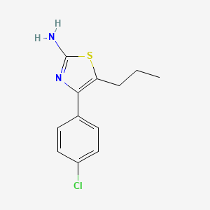 molecular formula C12H13ClN2S B5793798 4-(4-chlorophenyl)-5-propyl-1,3-thiazol-2-amine 